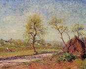 阿尔弗莱德 西斯莱 : Road from Veneux to Moret on a Spring Day